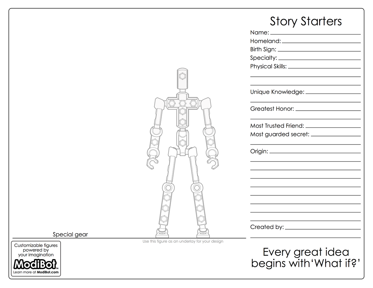 Character design template for download – ModiBot