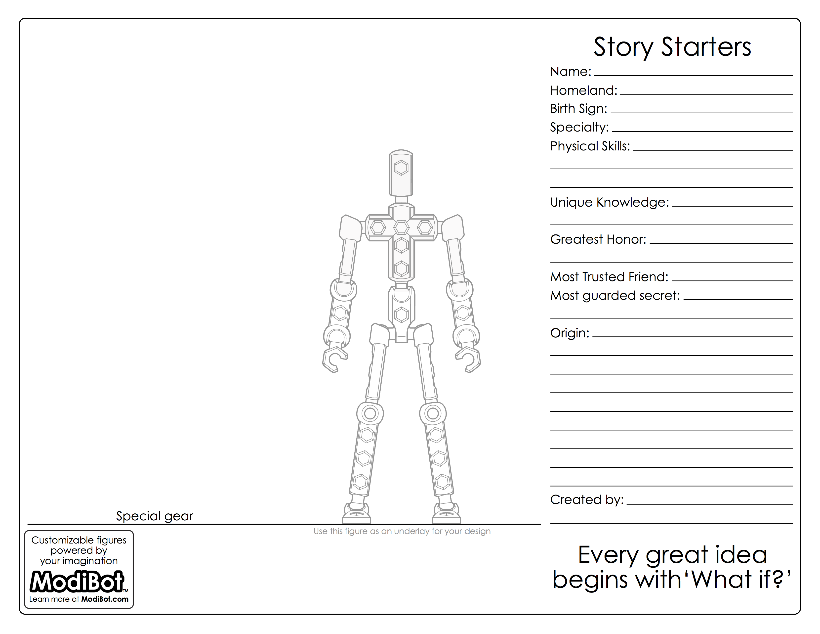 Character design template for download