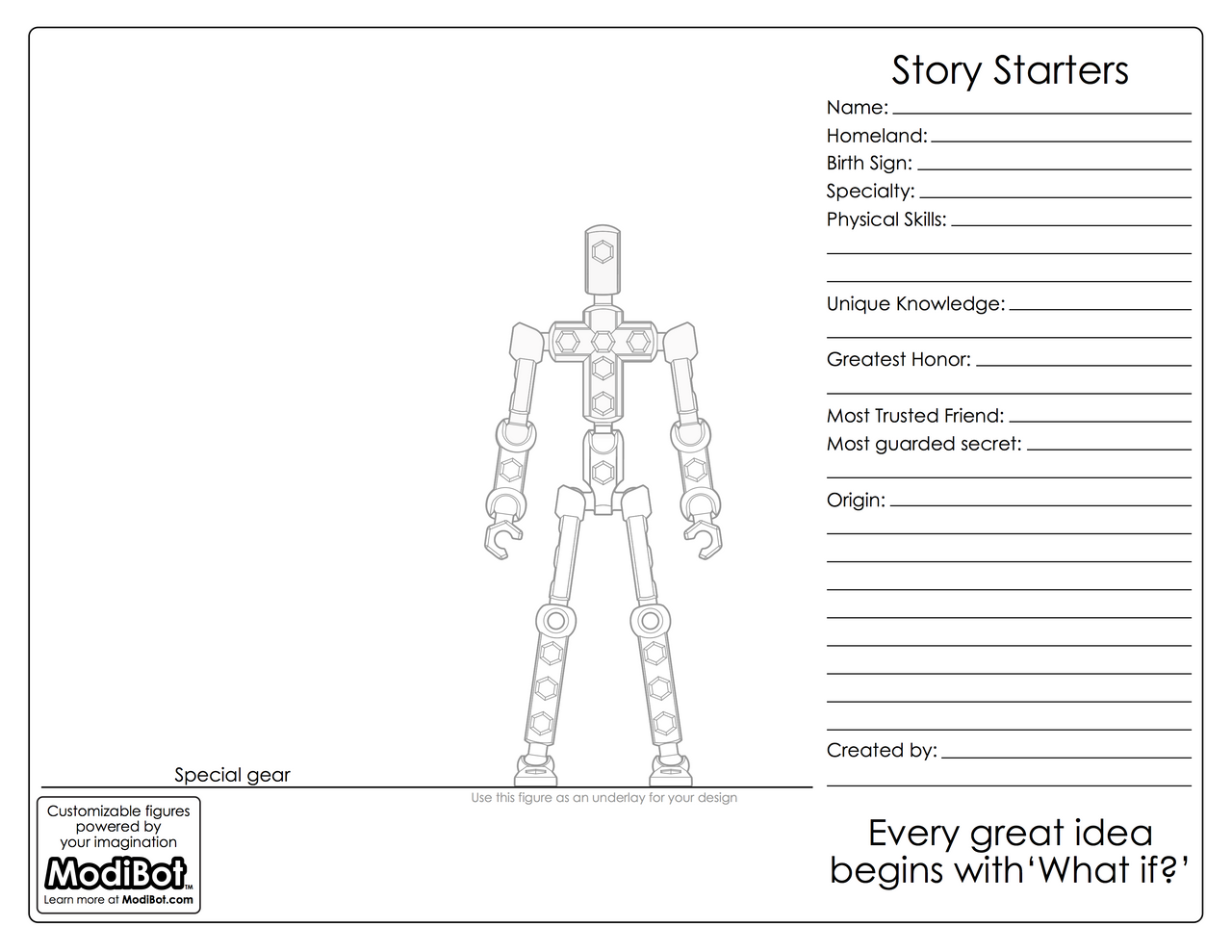 Character design template for download