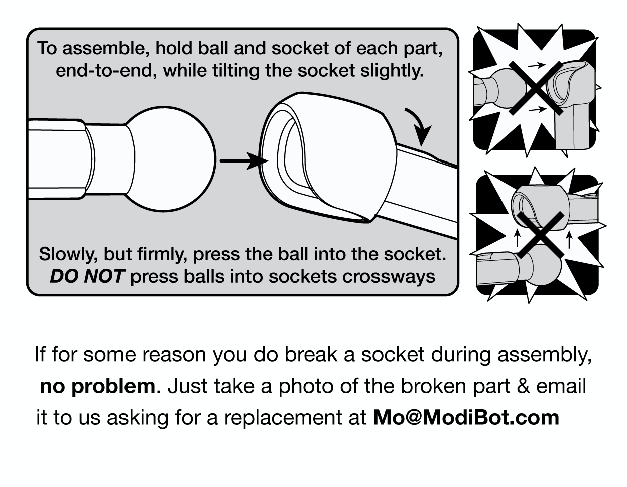 Head & shoulders parts pack for ModiBot Mo