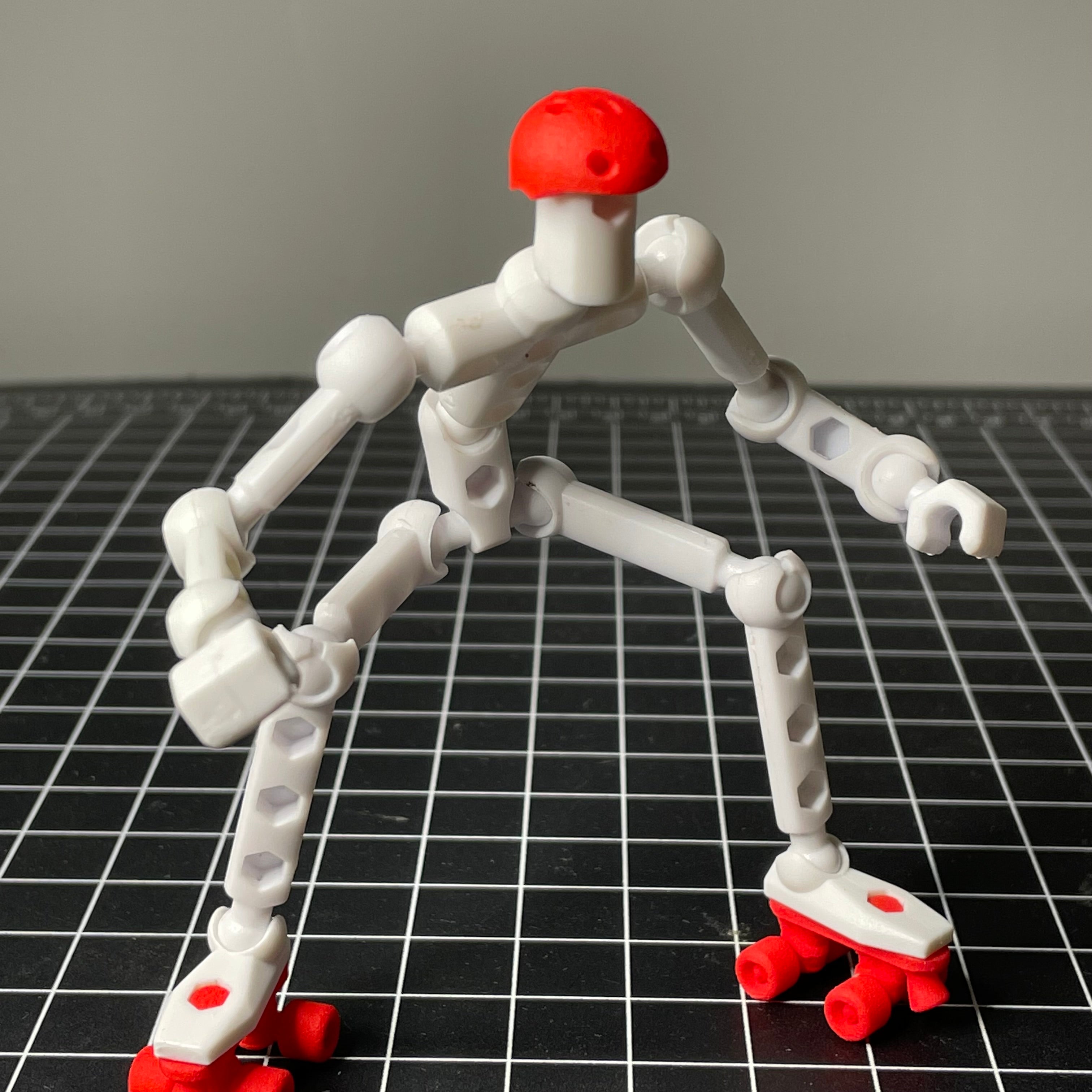 Rollerskate and helmet set for ModiBot figure kits