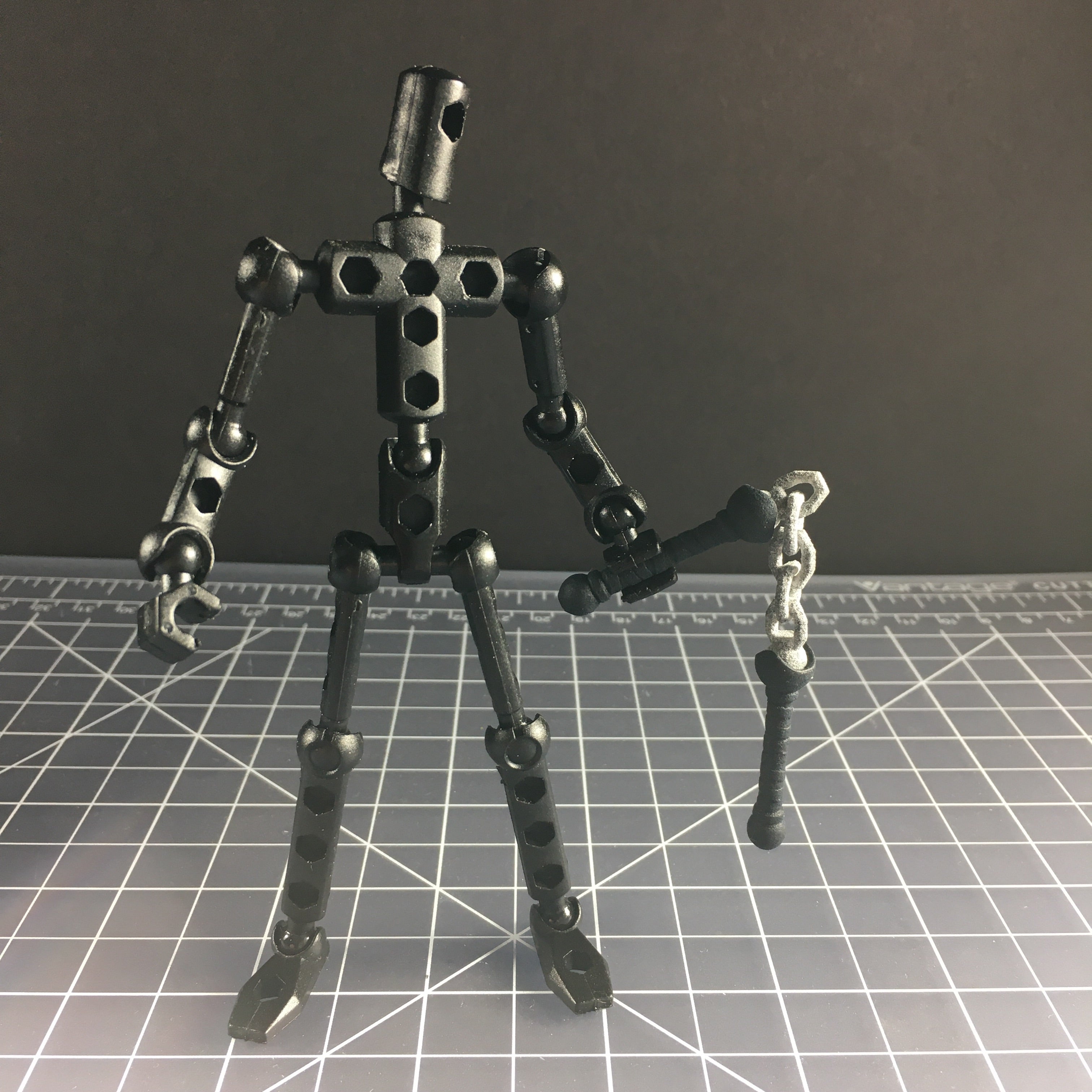 Chained nunchuks for ModiBot figure kits