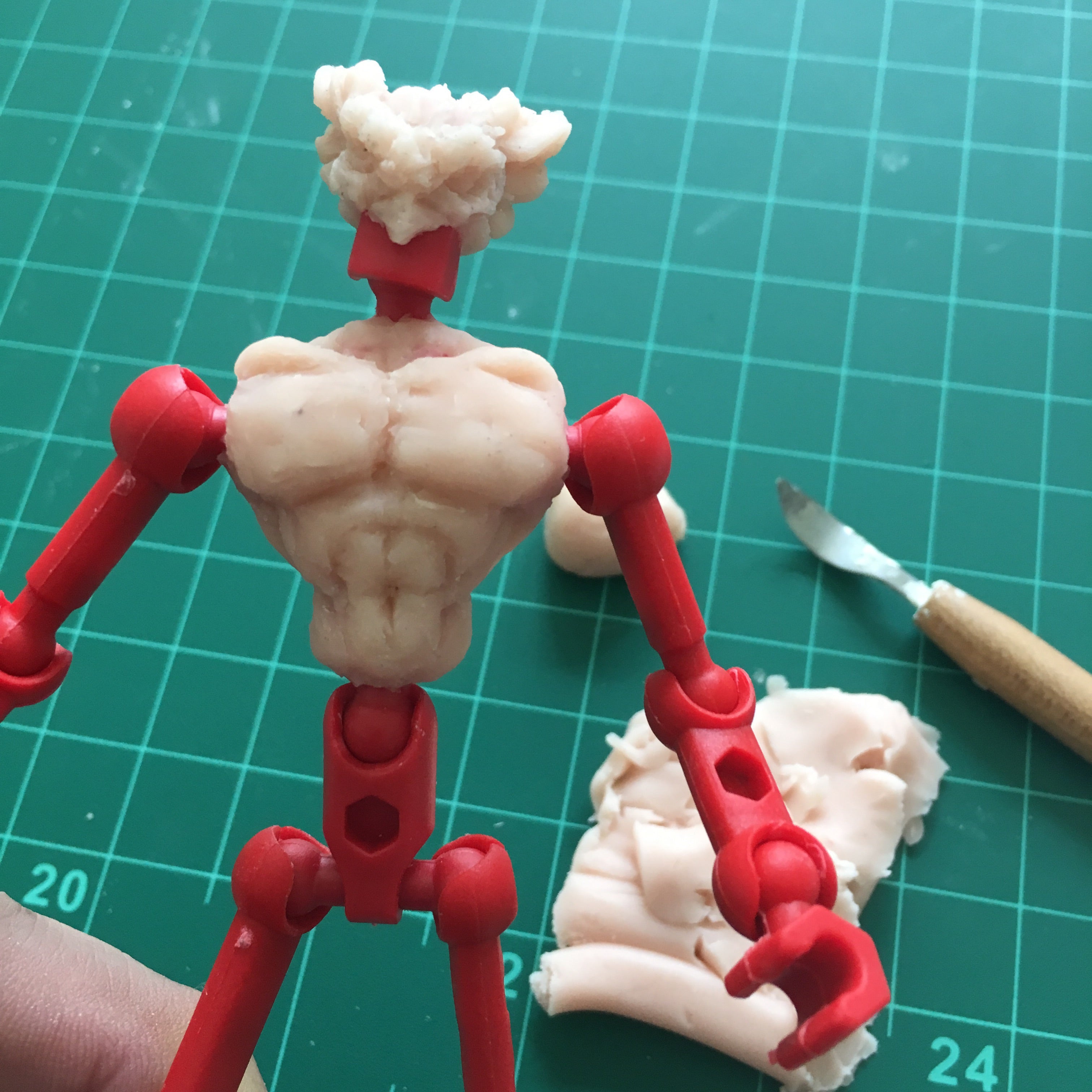 ModiBot Mo+ Figure armature for polyclay sculpting & stopmotion animation
