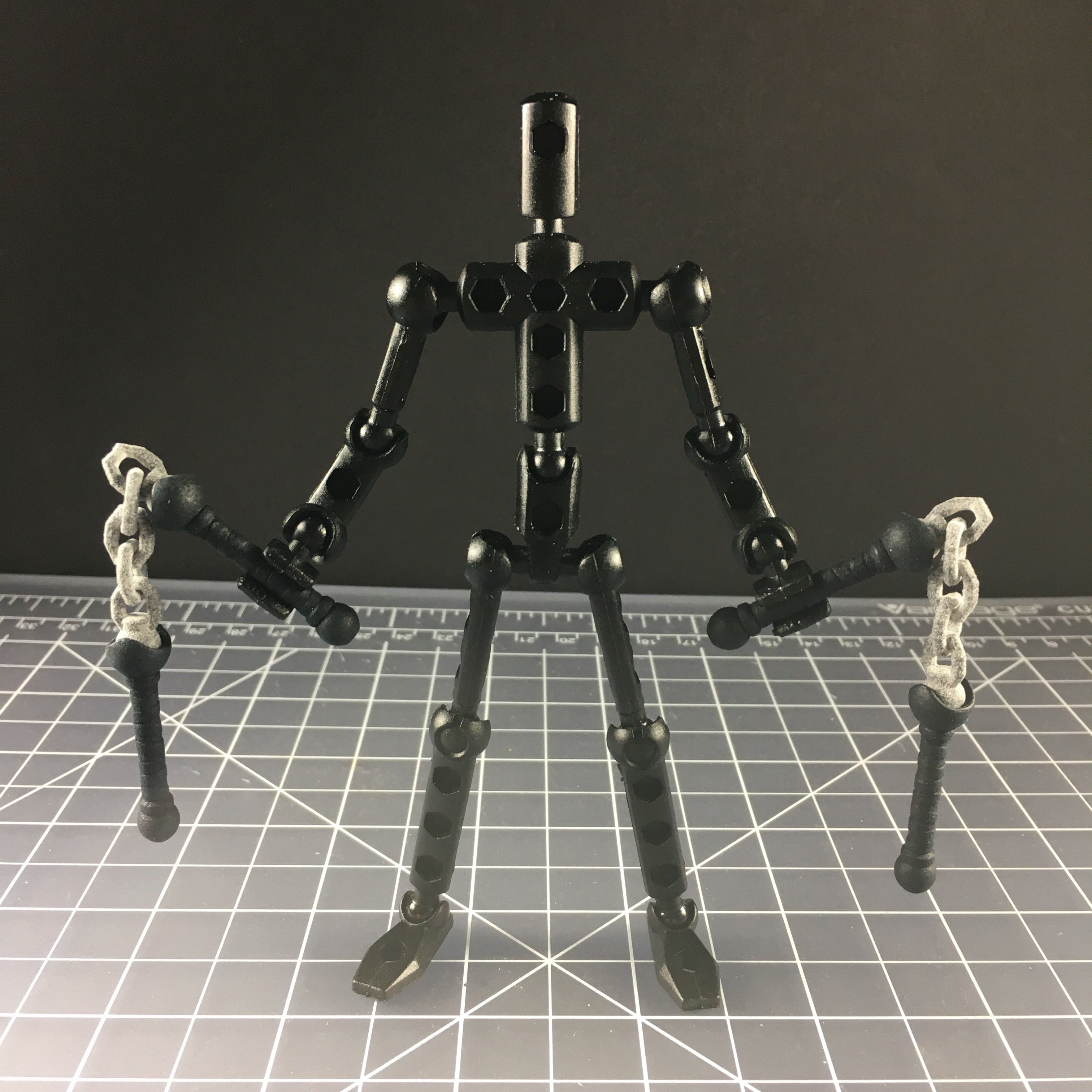 Chained nunchuks for ModiBot figure kits