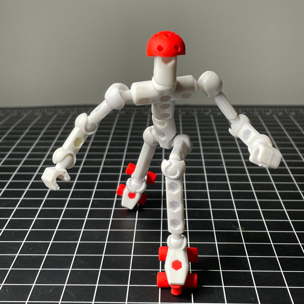 Rollerskate and helmet set for ModiBot figure kits