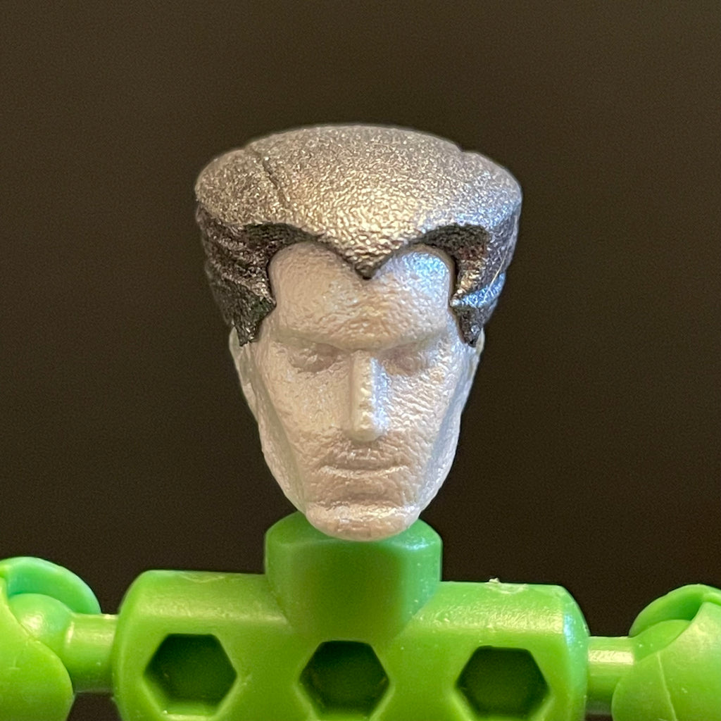 Human head with flaired hair for ModiBot figure kits